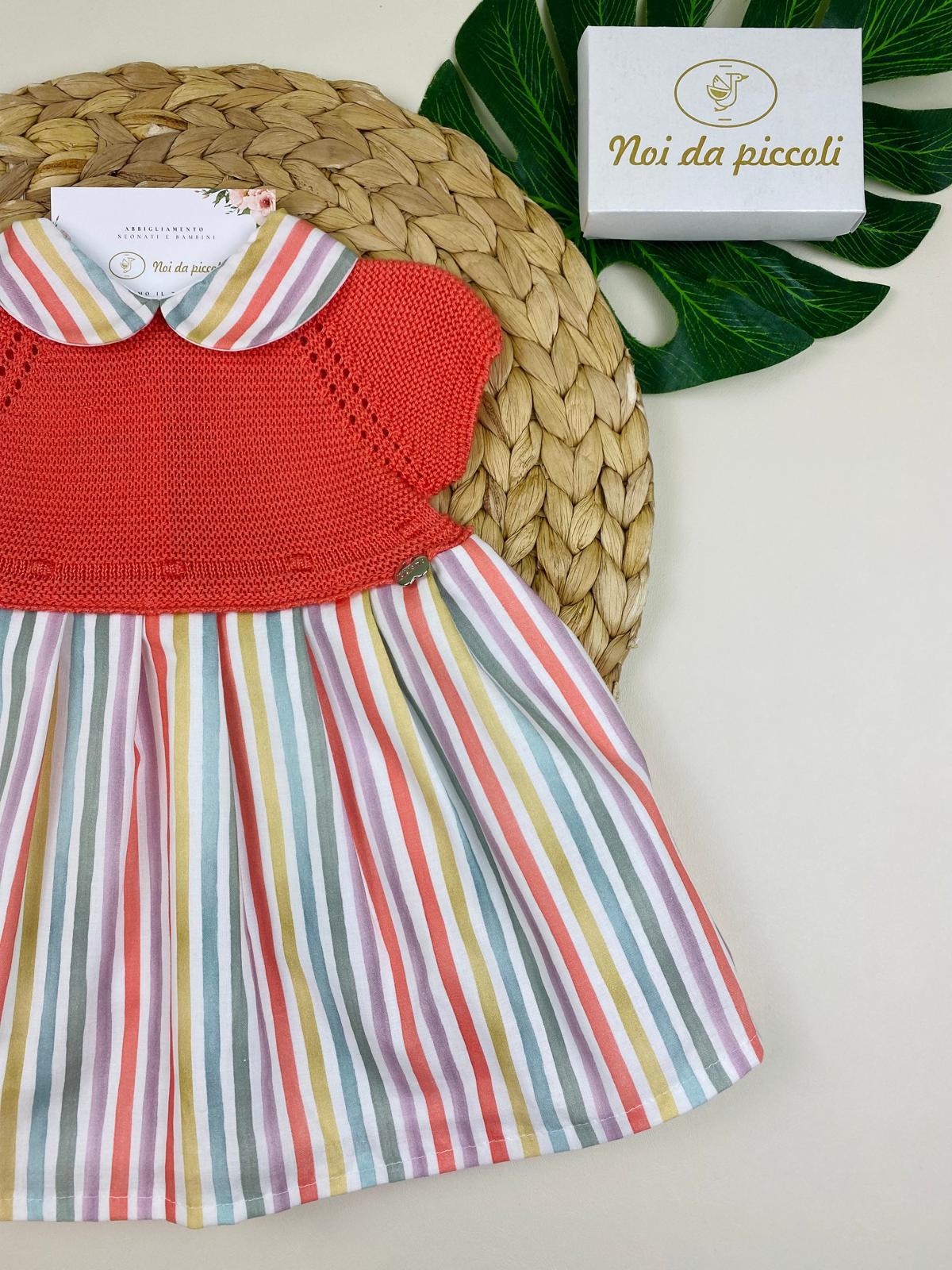 VESTINA 100 % COTONE CORALLO E MILLERIGHE - Noi da piccoli