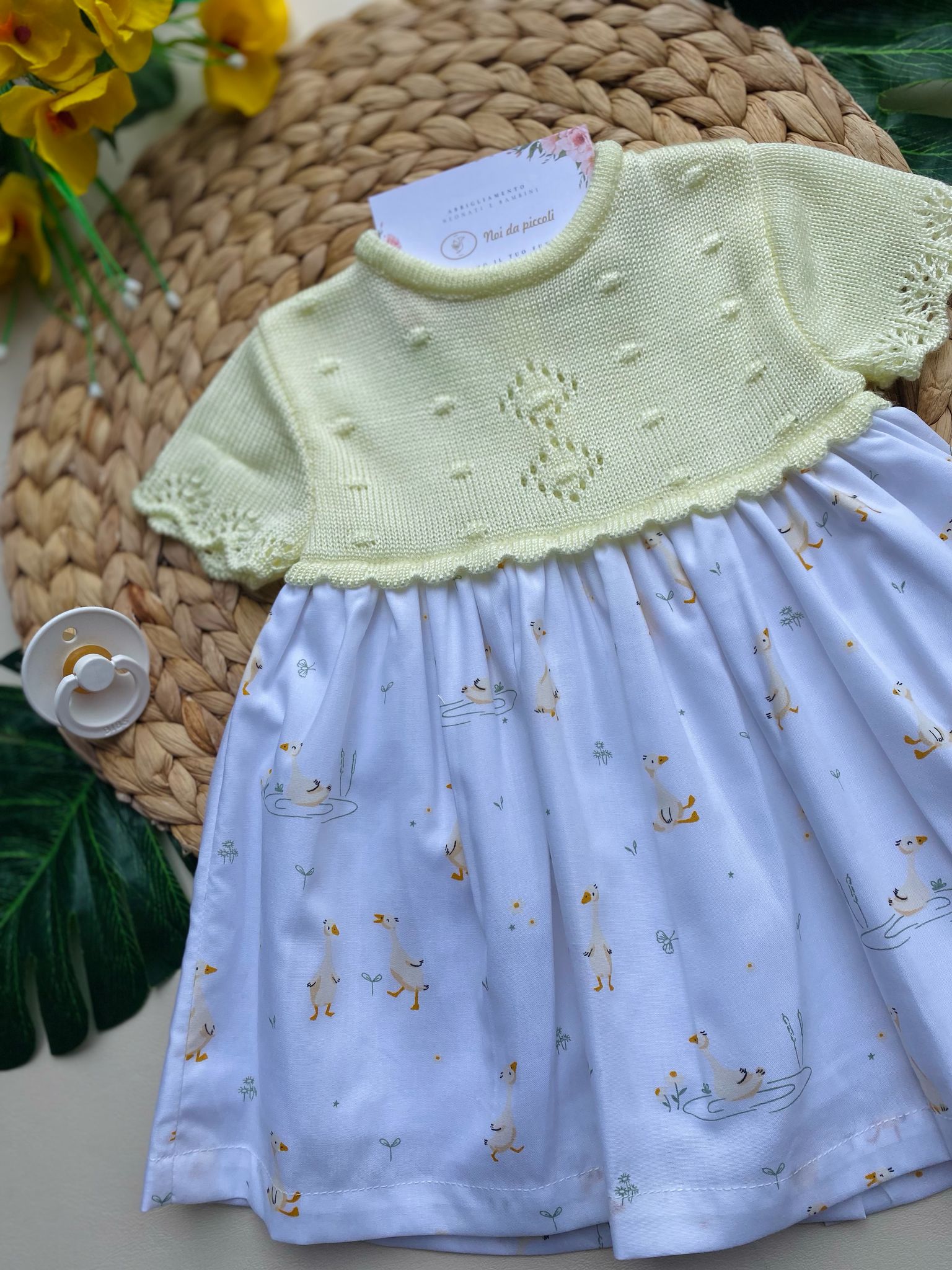 vestina 100 % COTONE Giallo - Noi da piccoli