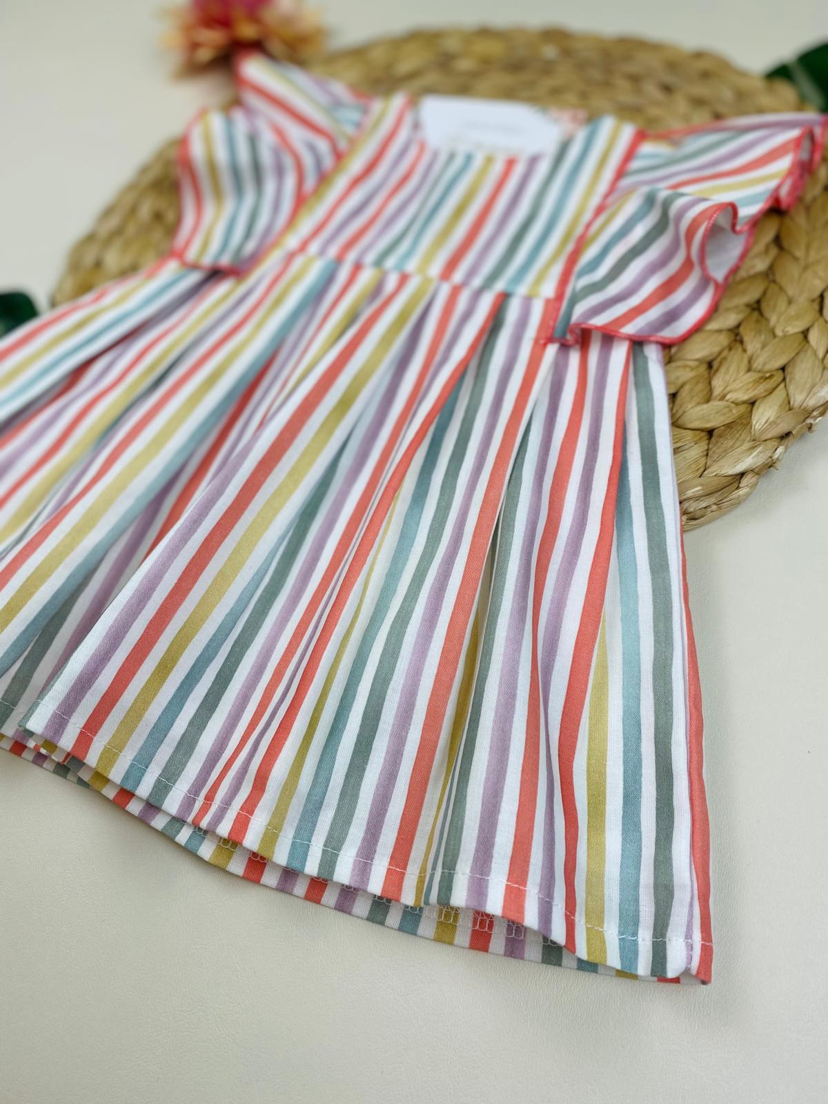 VESTINA 100 % COTONE MILLERIGHE - Noi da piccoli