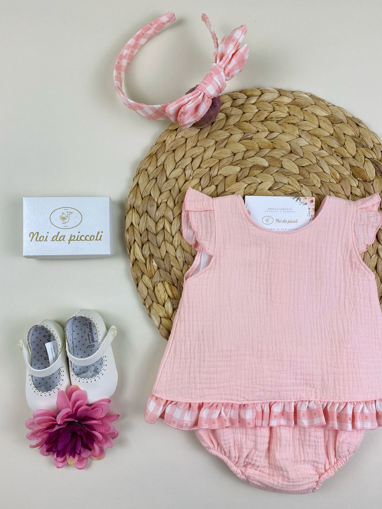 vestina 100 % COTONE Rosa - Noi da piccoli