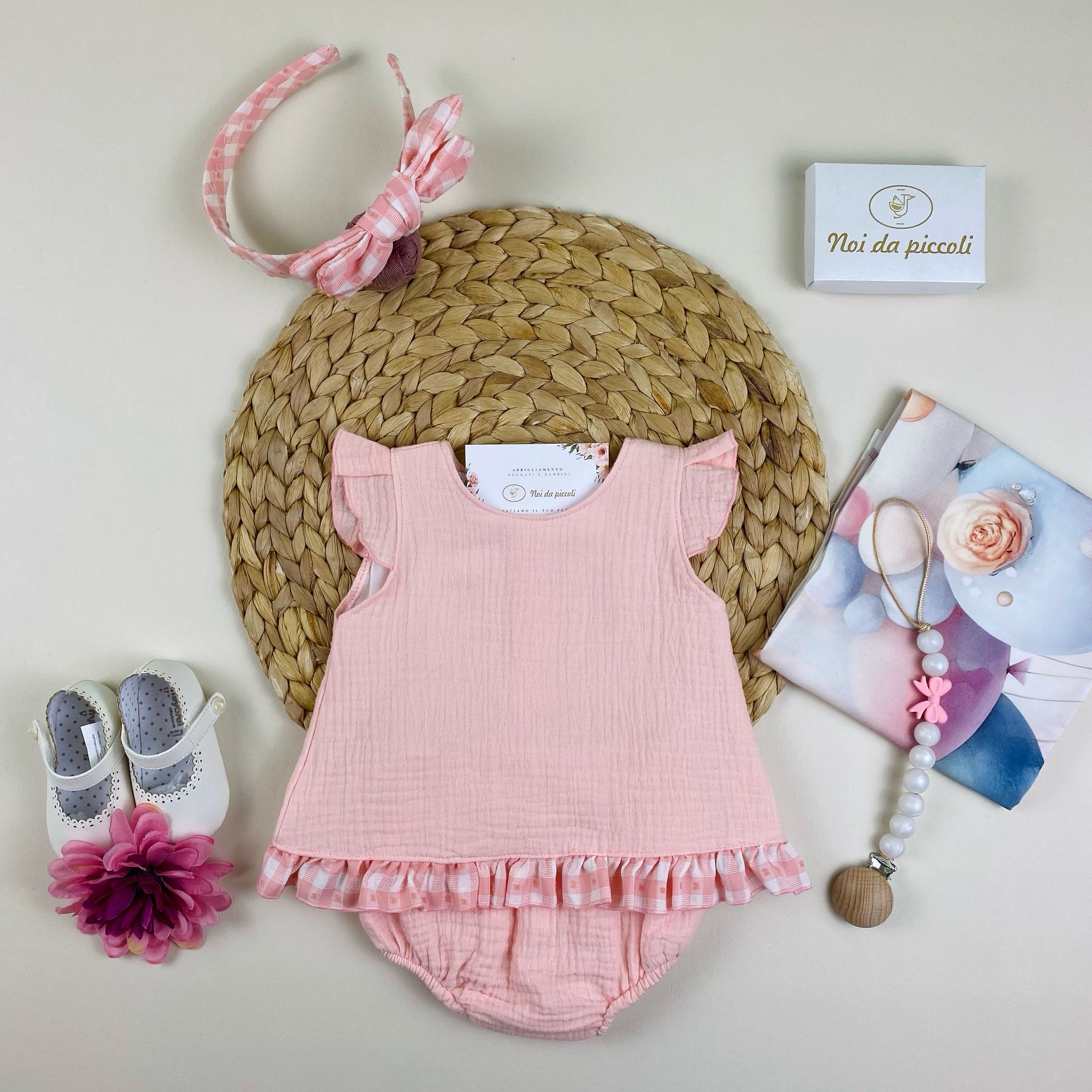 vestina 100 % COTONE Rosa - Noi da piccoli