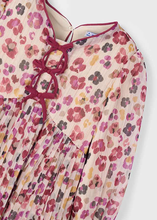 VESTINA CALDO COTONE FLOREALE CEREZA - Noi da piccoli