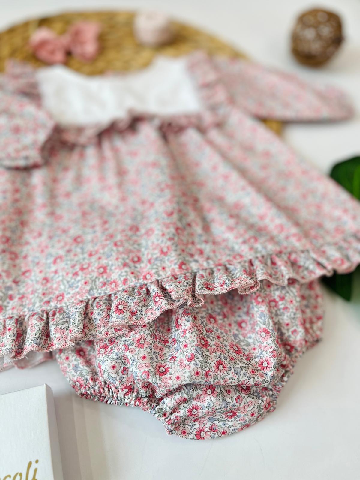 VESTINA CON CULOTTINA CALDO COTONE ROSA DAISY - Noi da piccoli