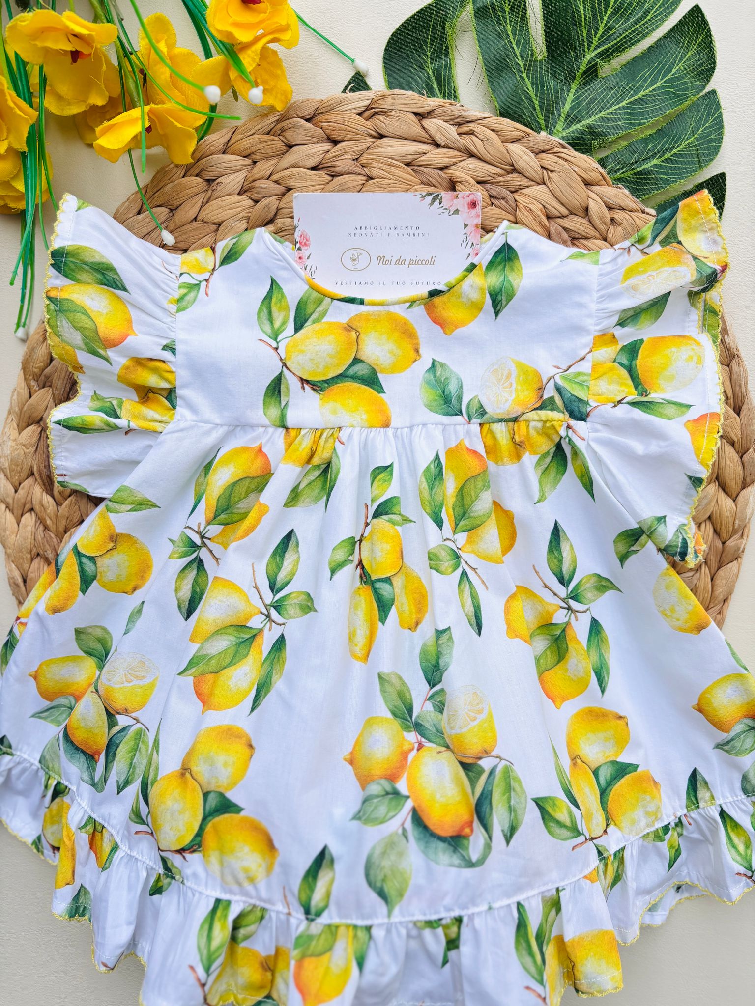 VESTINA CON CULOTTINA IN COTONE AMALFI SUNNY - Noi da piccoli
