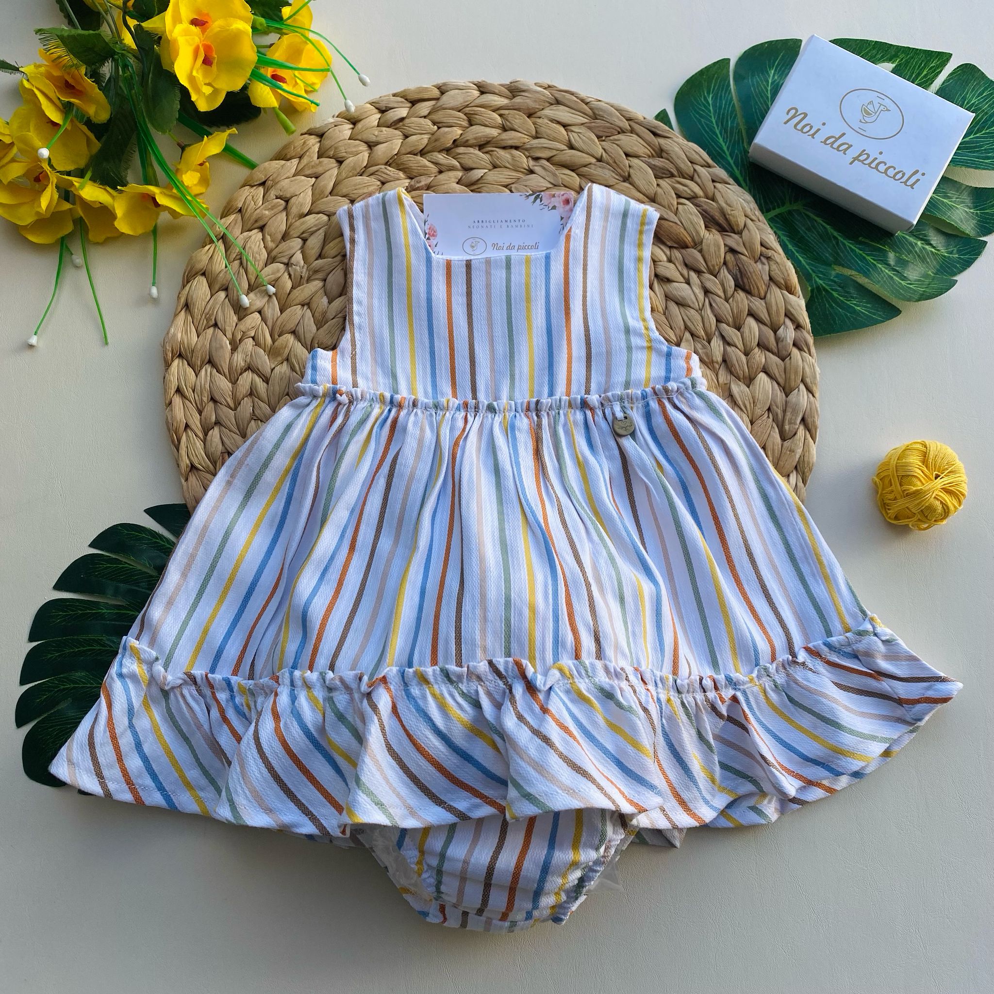 vestina Cotone RIGATO COLORATO CON CULOTTINA - Noi da piccoli