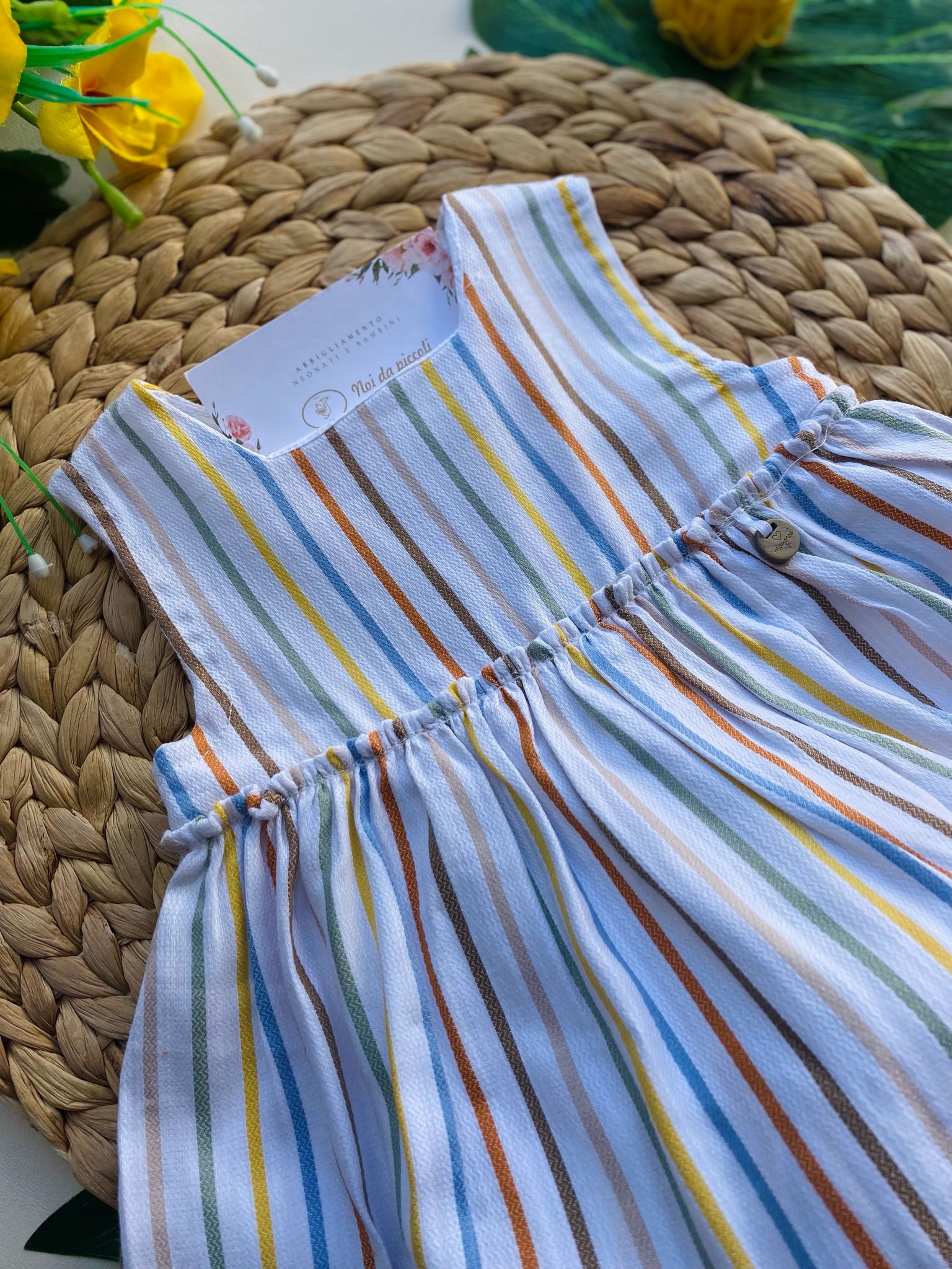 vestina Cotone RIGATO COLORATO CON CULOTTINA - Noi da piccoli