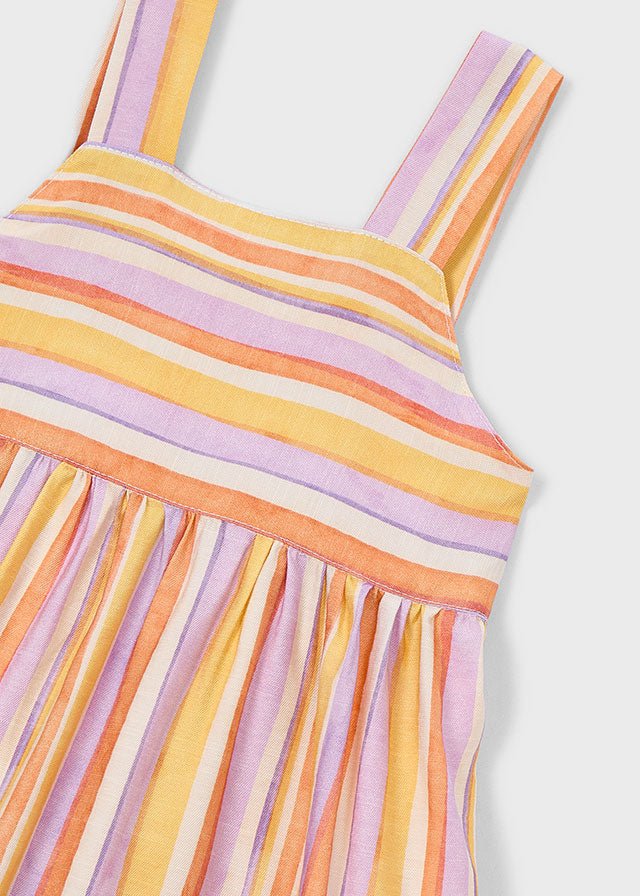 VESTINA IN COTONE A RIGHE GIALLO - Noi da piccoli