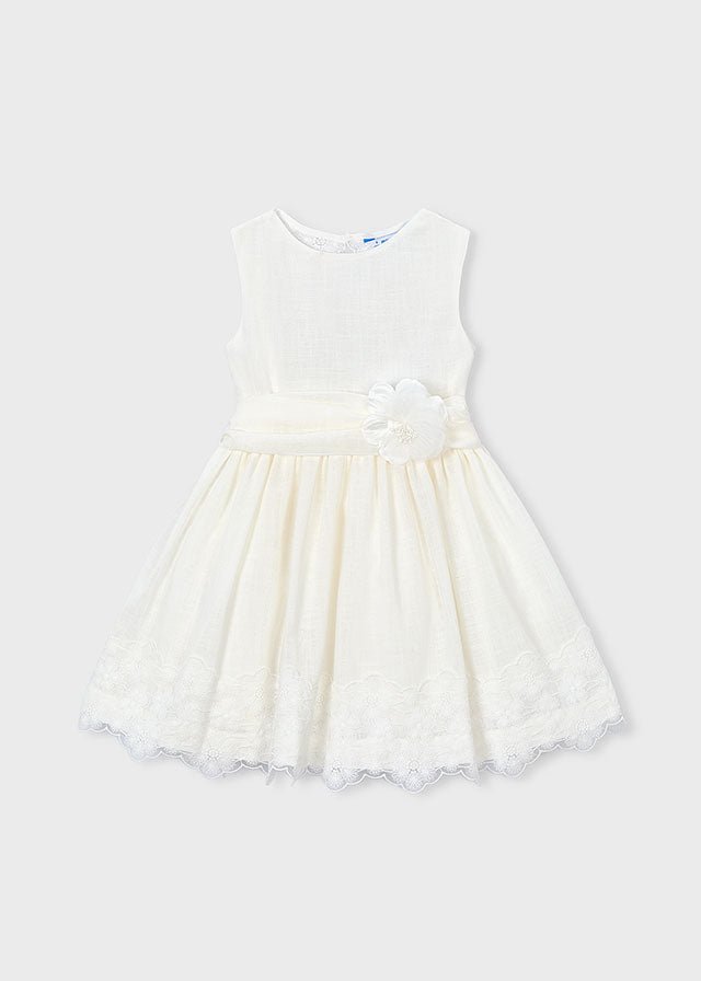 VESTINA IN COTONE BIANCO - Noi da piccoli