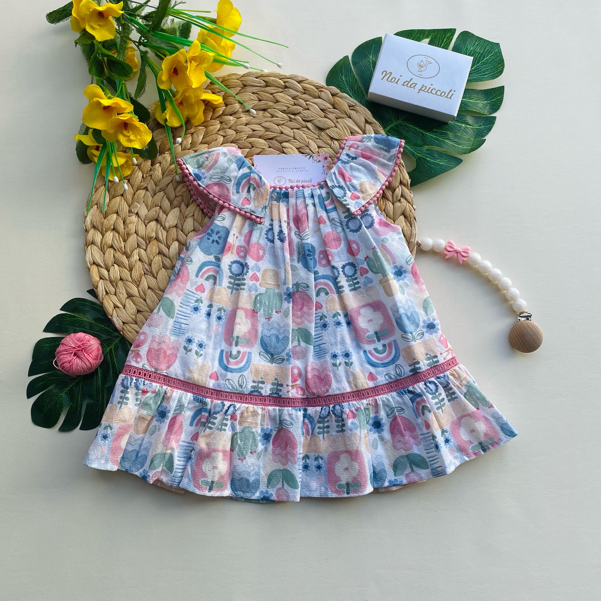 vestina in cotone colorata - Noi da piccoli