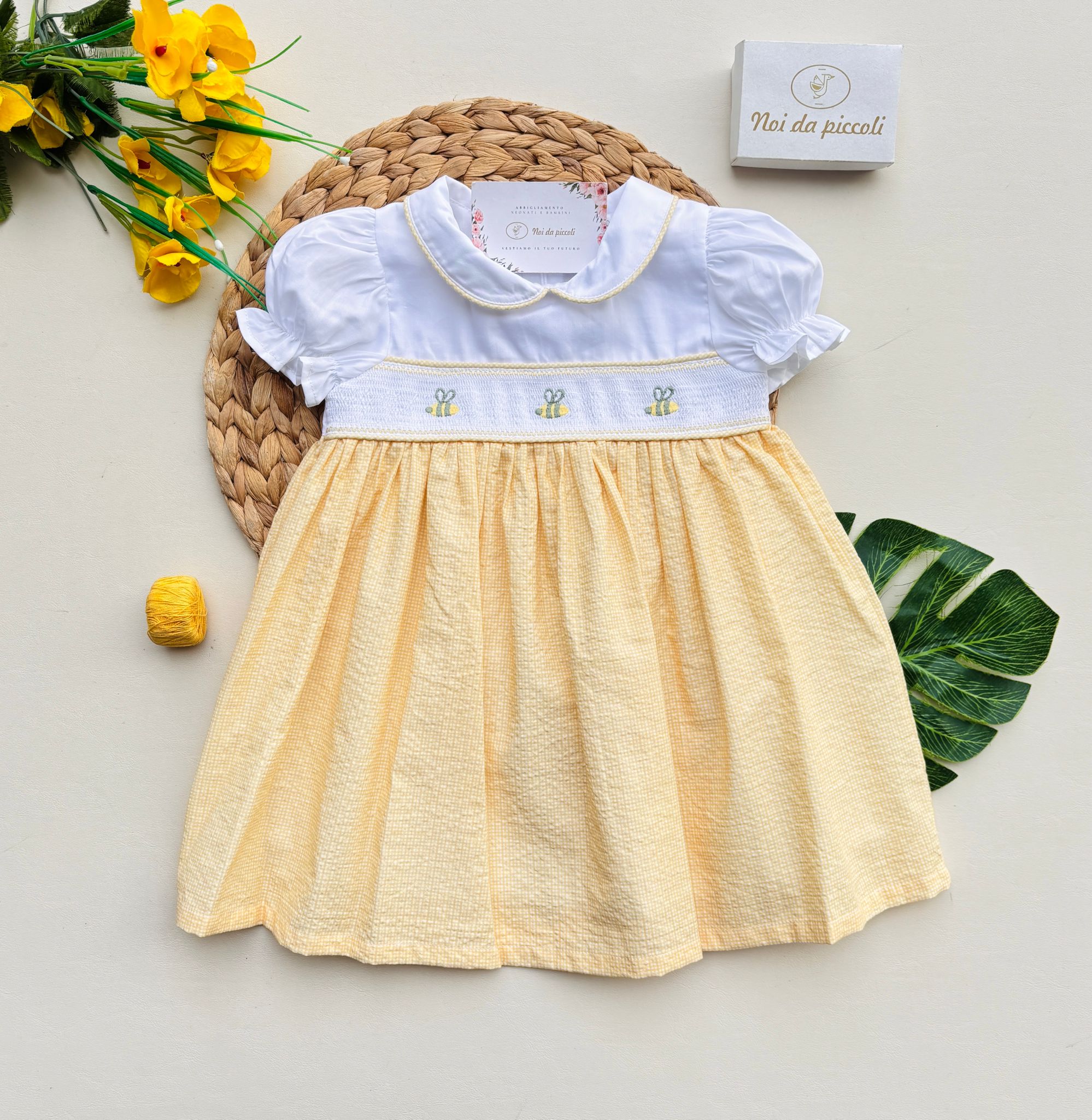 VESTINA IN COTONE CON API SUNNY - Noi da piccoli