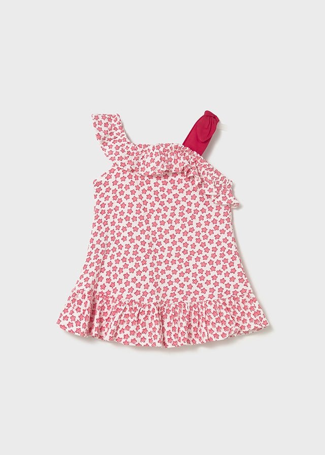 VESTINA IN COTONE CON STELLINE ROSSO - Noi da piccoli