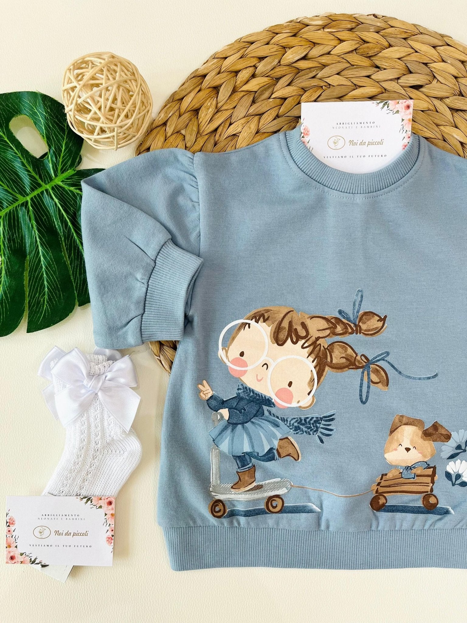 VESTINA IN FELPA OPALO - Noi da piccoli