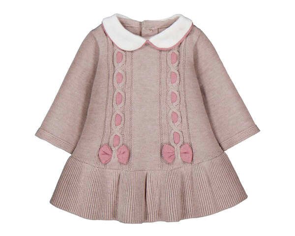 vestina MAGLINA CALDA BEIGE E ROSA - Noi da piccoli