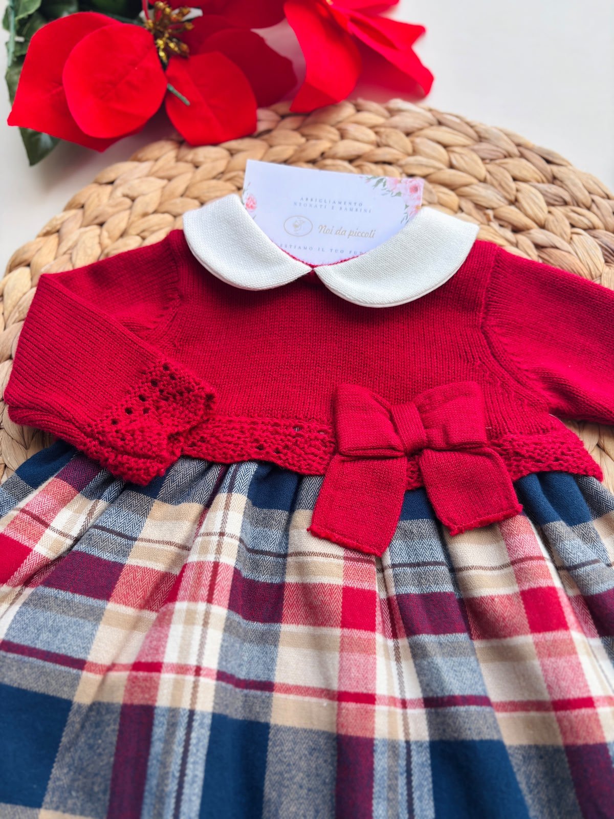 vestito COTONE CALDO ROSSO - Noi da piccoli