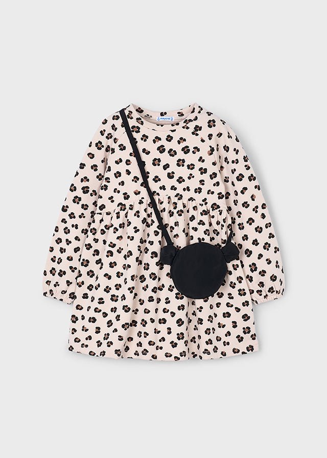 VESTITO FELPA CON BORSETTA SABBIA - Noi da piccoli