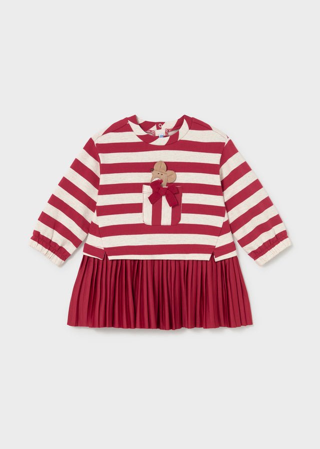 Vestito in Cotone Caldo Rosso Mayoral