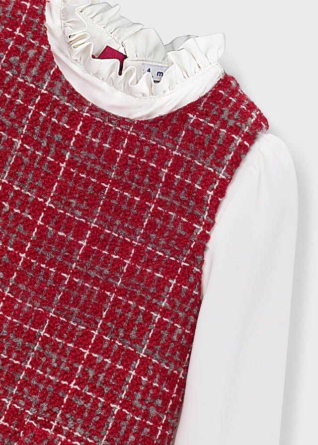 Vestito in Cotone Caldo Rosso Mayoral - dettaglio 1