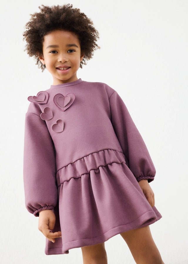 VESTITO IN COTONE CALDO VIOLA - Noi da piccoli