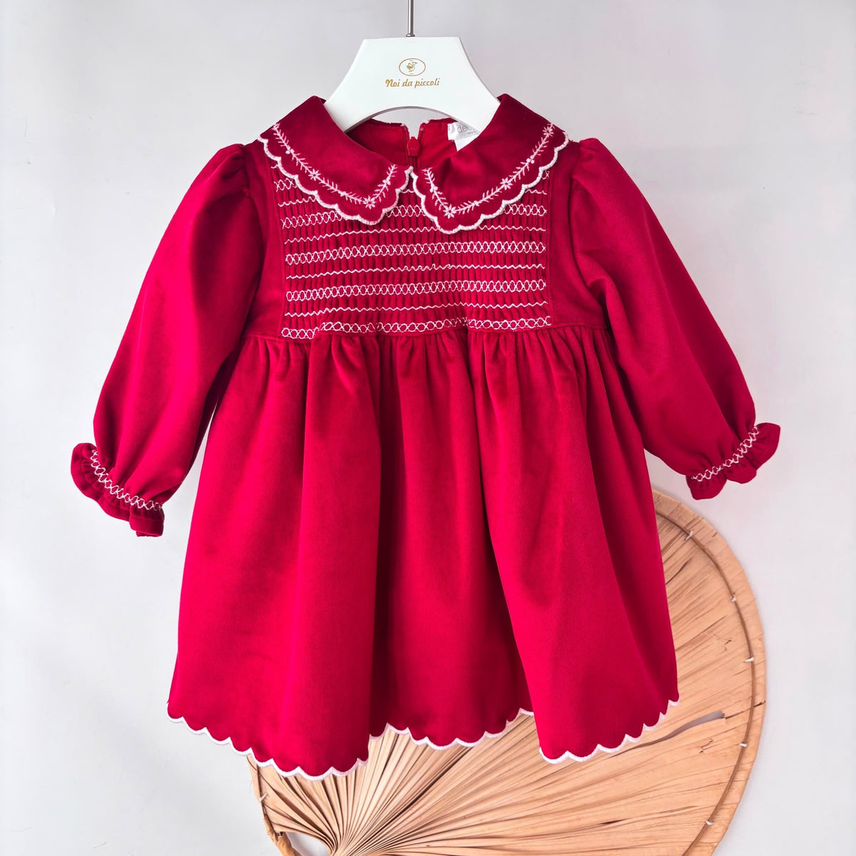 vestito IN VELLUTO ROSSO - Noi da piccoli