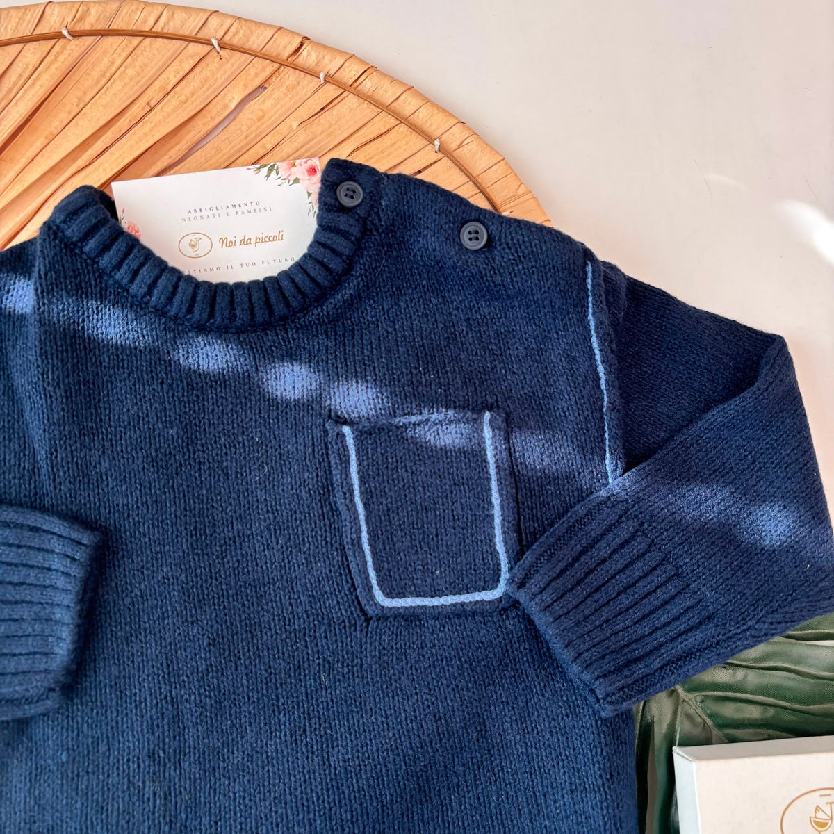 MAGLIONE IN FILATO CALDO NAVY