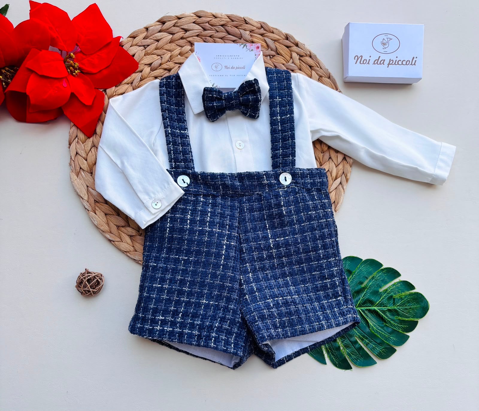COMPLETO 2 PZ COTONE CALDO BLU