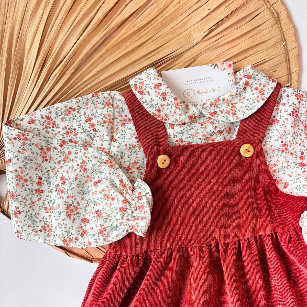 SALOPETTE caldo cotone con punto smock MARRONE
