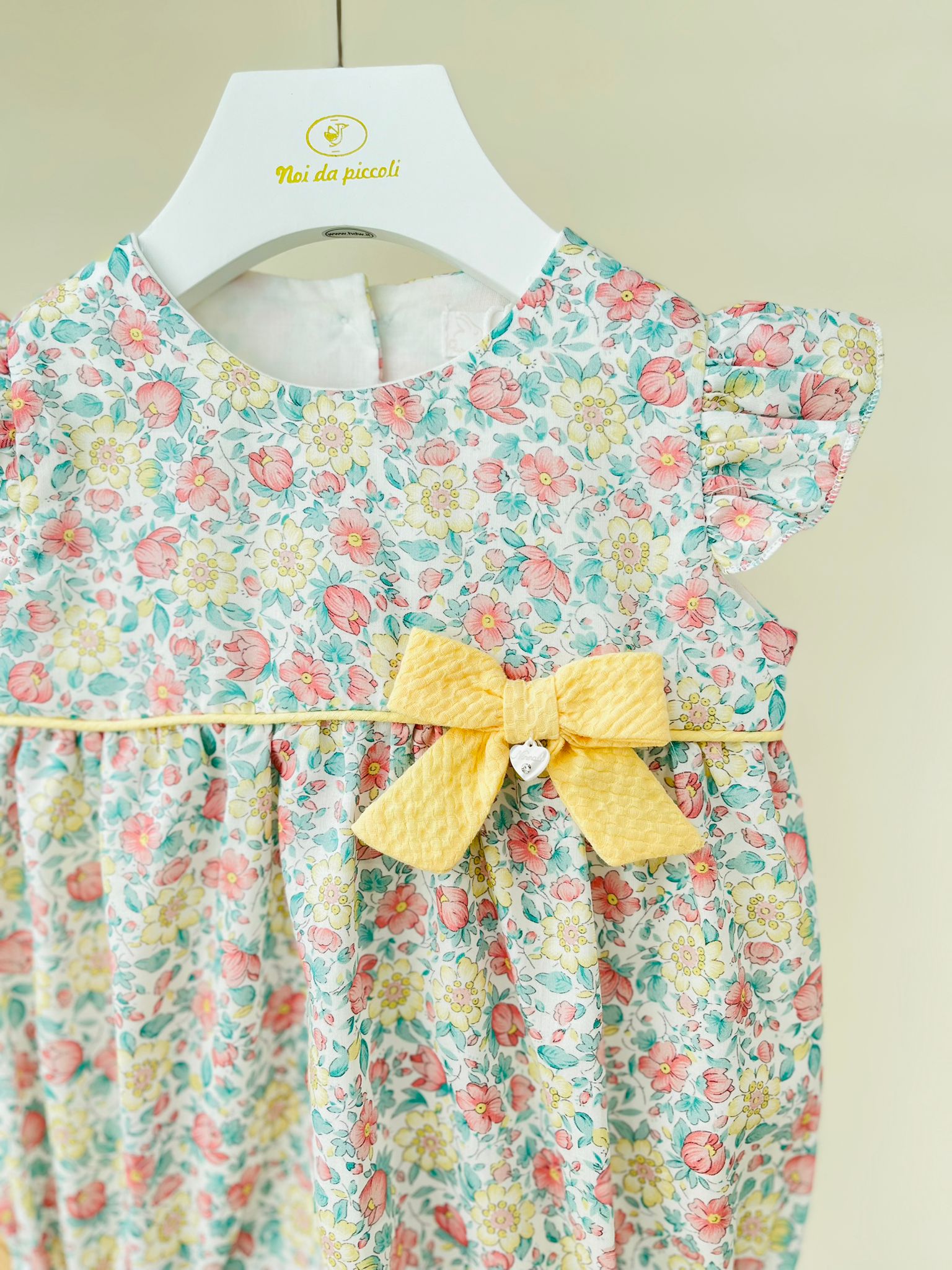 PAGLIACCETTO 100 % COTONE GIALLO FIORI