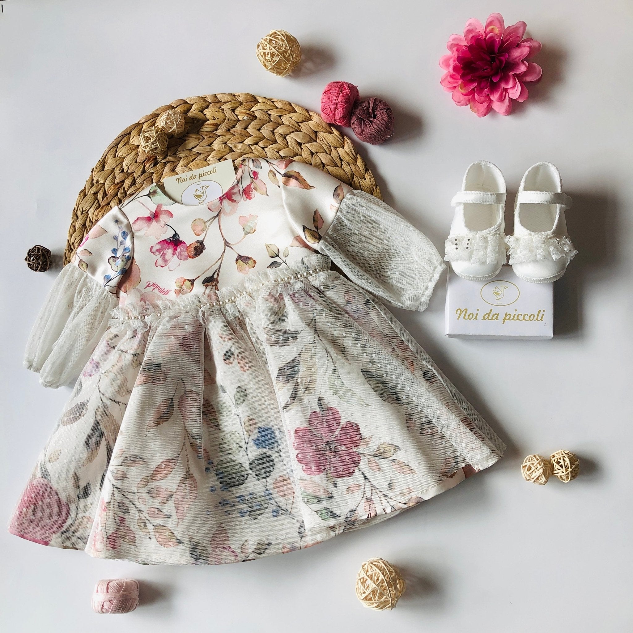 ABITINO BIANCO FLOREALE CARLO PIGNATELLI - Noi da piccoli