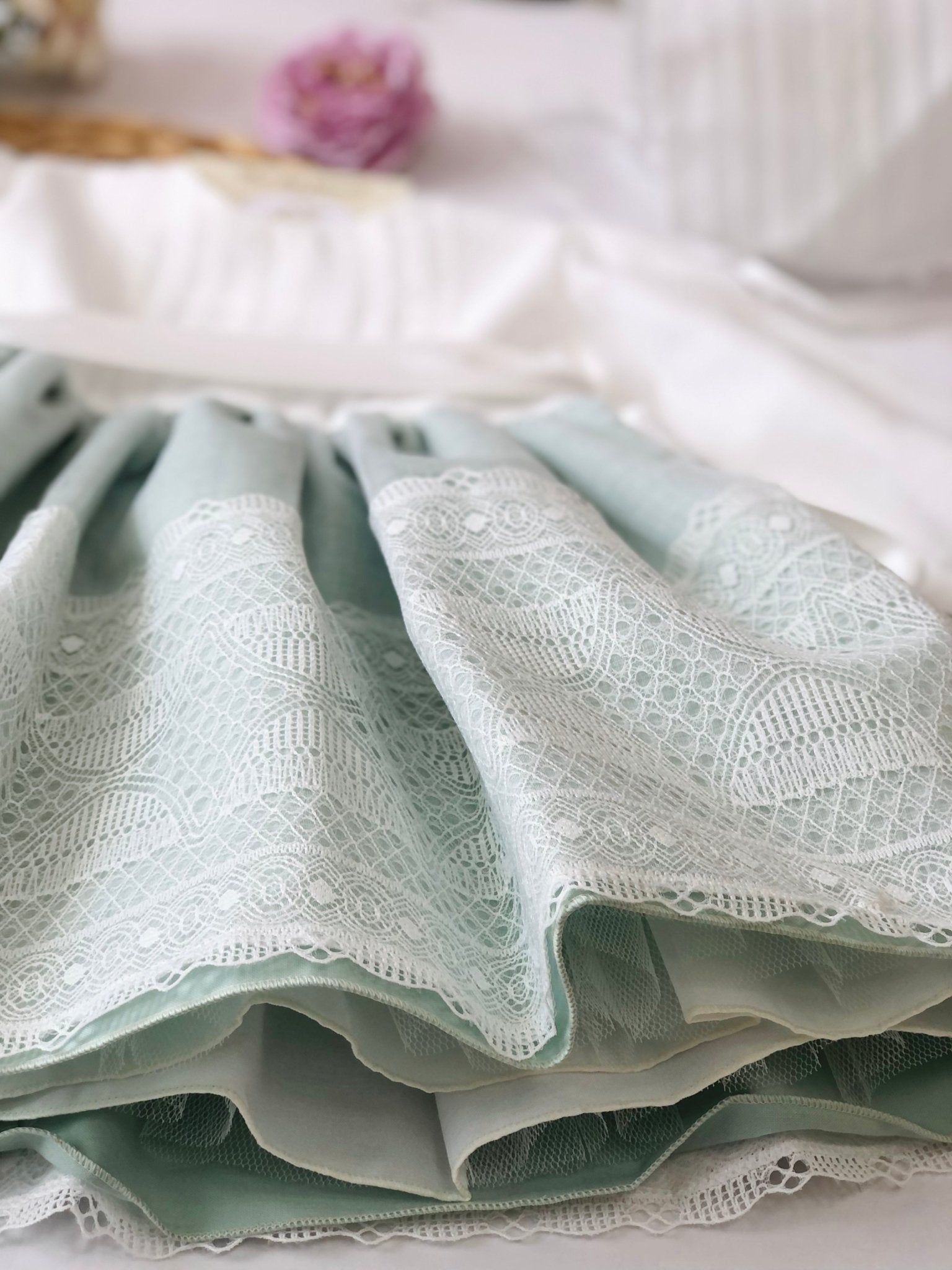 ABITINO CERIMONIALE BIANCO E SALVIA ALISYA - Noi da piccoli