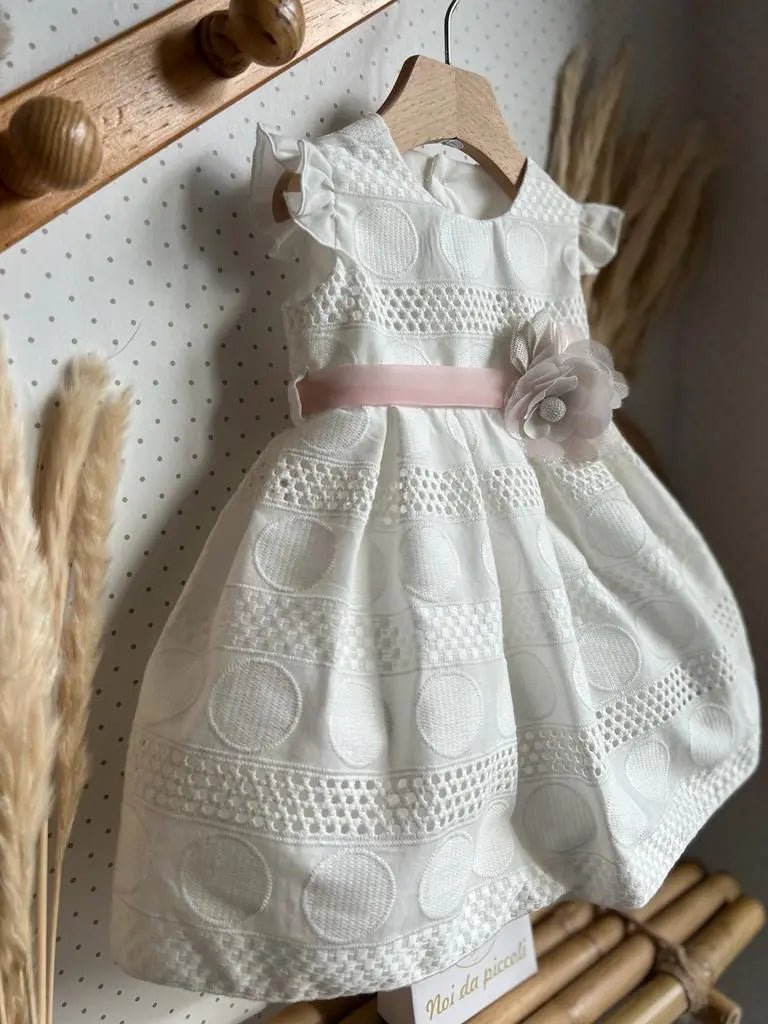 ABITINO CERIMONIALE ROSA E CORDA Noidapiccoli Noi da piccoli - Abbigliamento Neonato