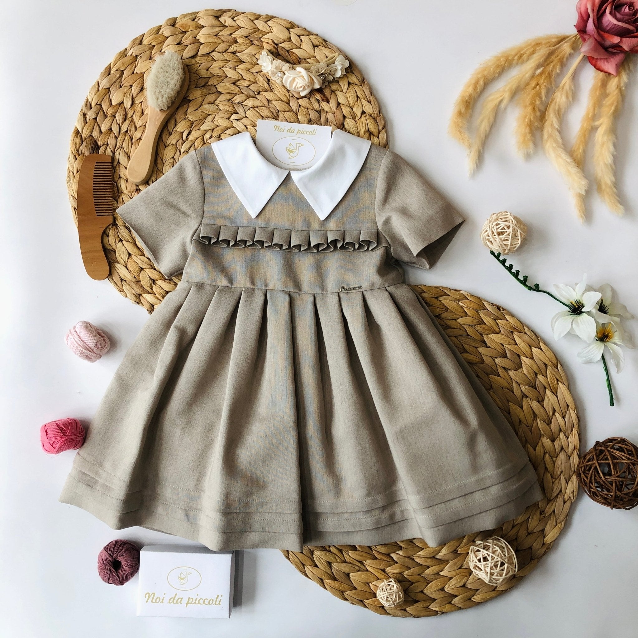 ABITINO FANGO CON COLLETTO BIANCO - Noi da piccoli