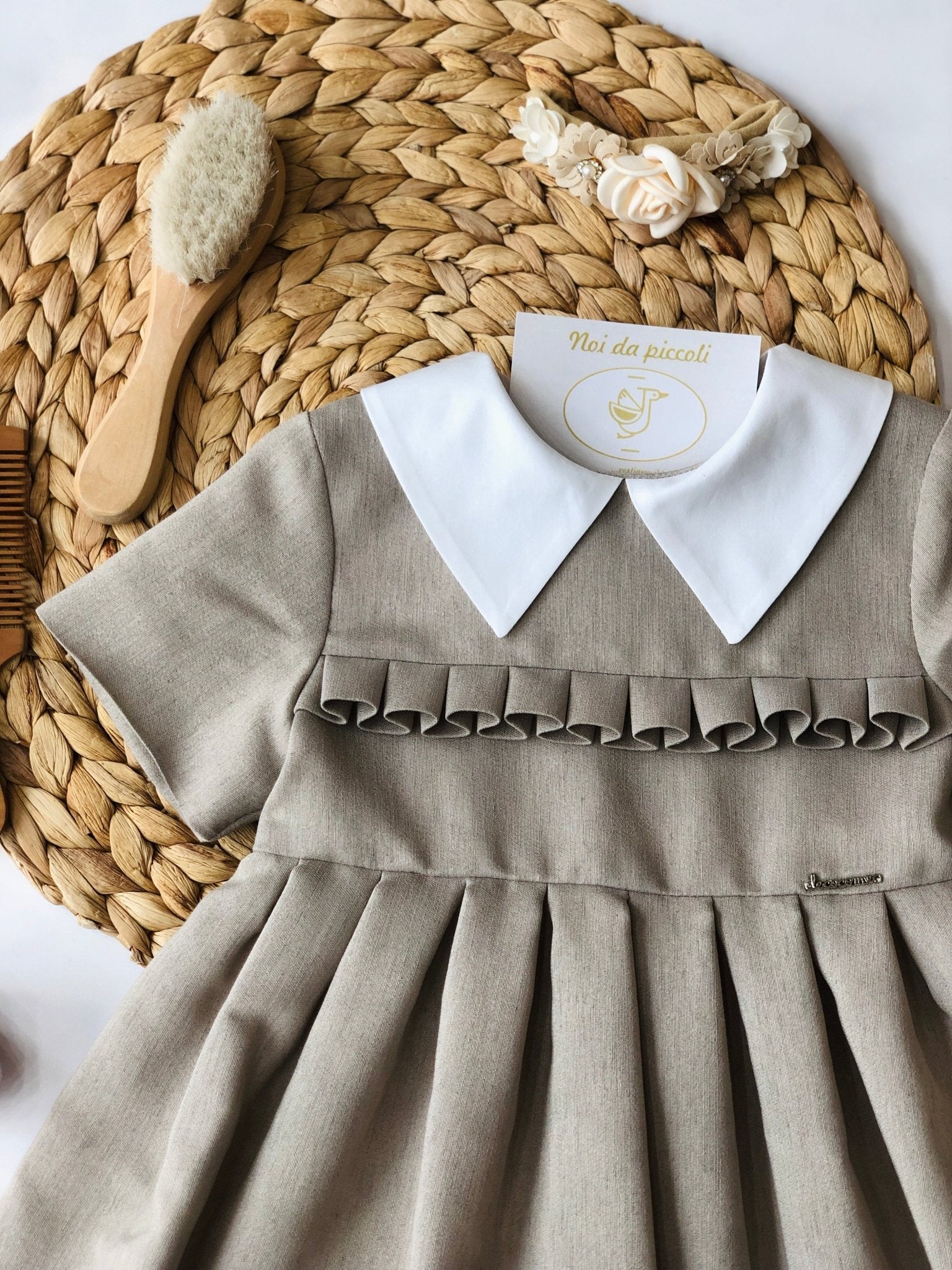 ABITINO FANGO CON COLLETTO BIANCO - Noi da piccoli