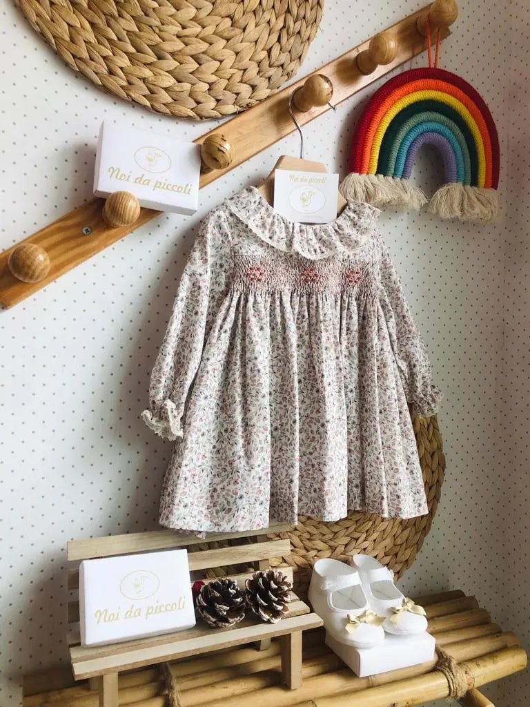 ABITINO FIORELLINI ROSA ANTICO E PUNT SMOK - Noi da piccoli