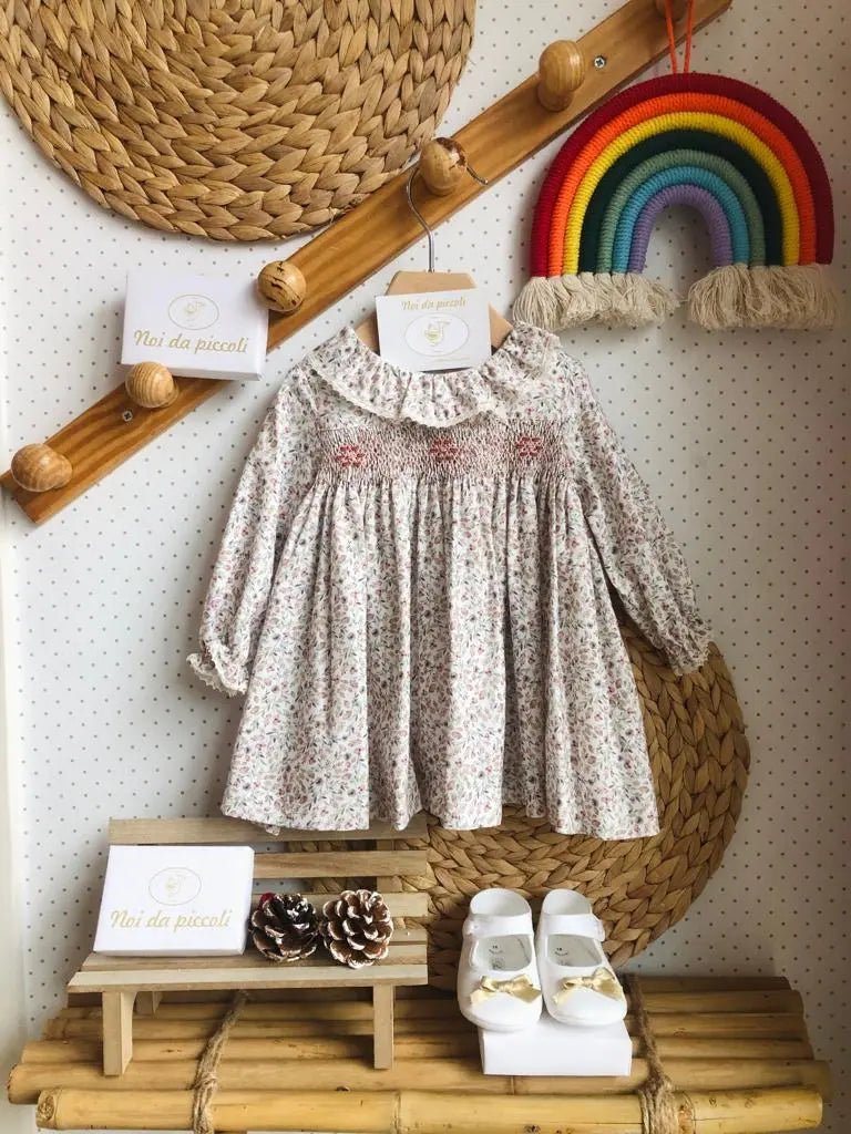 ABITINO FIORELLINI ROSA ANTICO E PUNT SMOK - Noi da piccoli