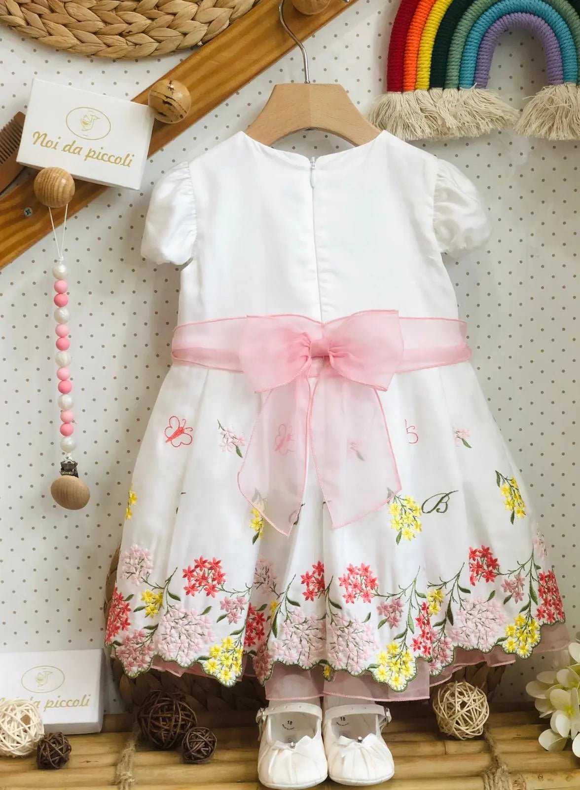 ABITINO FIORI RICAMATI Noidapiccoli Noi da piccoli - Abbigliamento Neonato