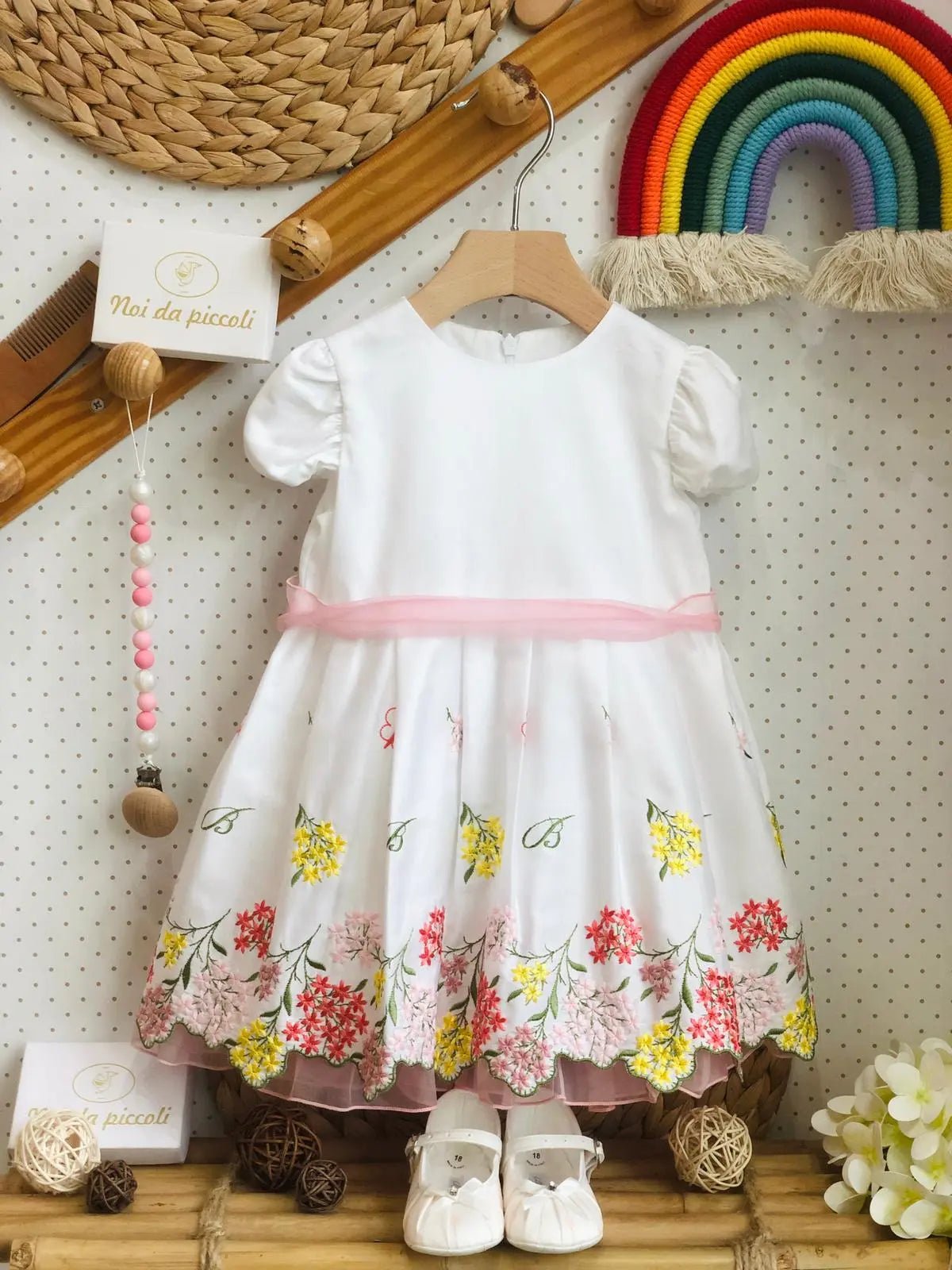 ABITINO FIORI RICAMATI Noidapiccoli Noi da piccoli - Abbigliamento Neonato