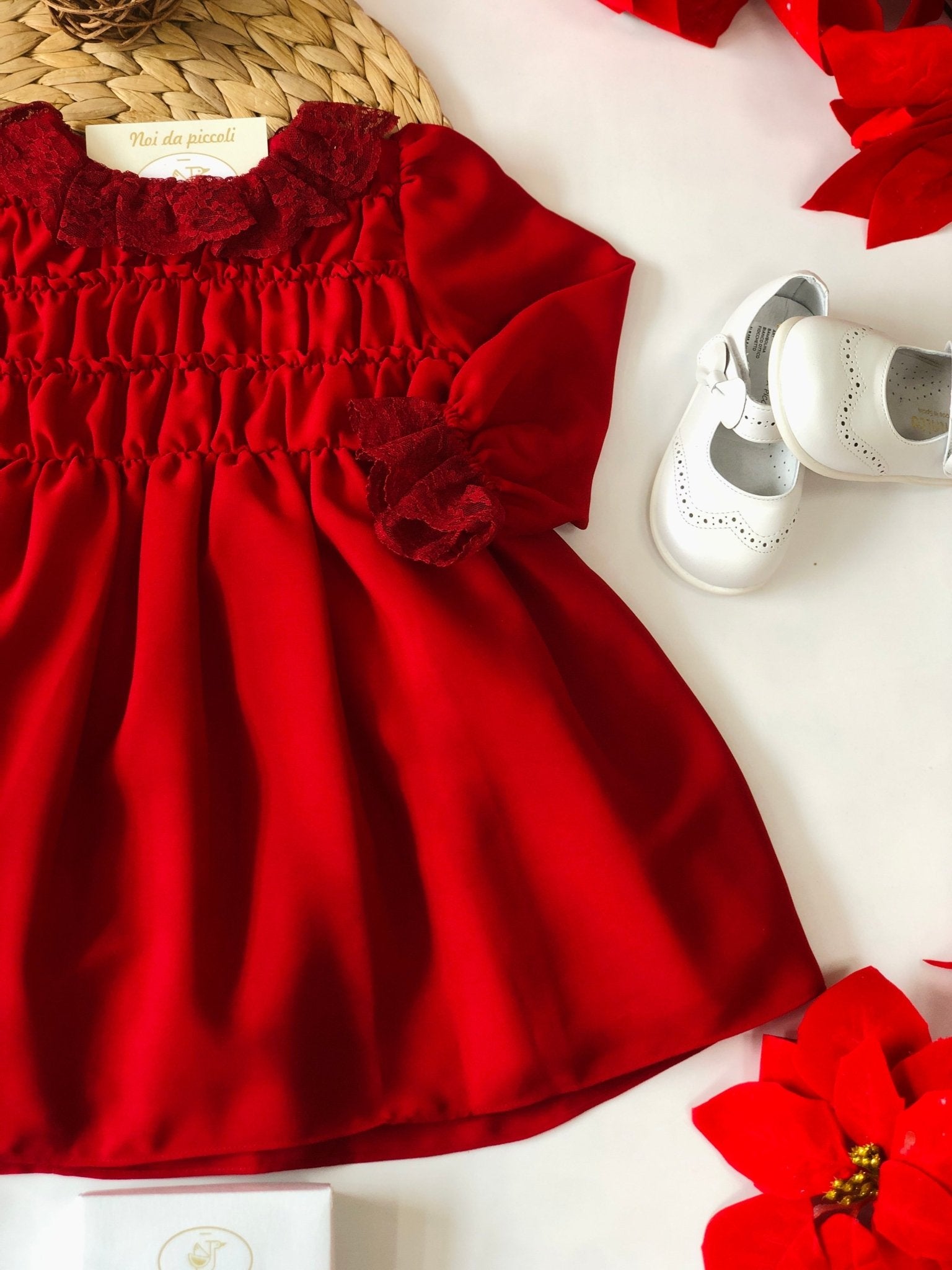 ABITINO IN CHIFFON ROSSO NOEL - Noi da piccoli