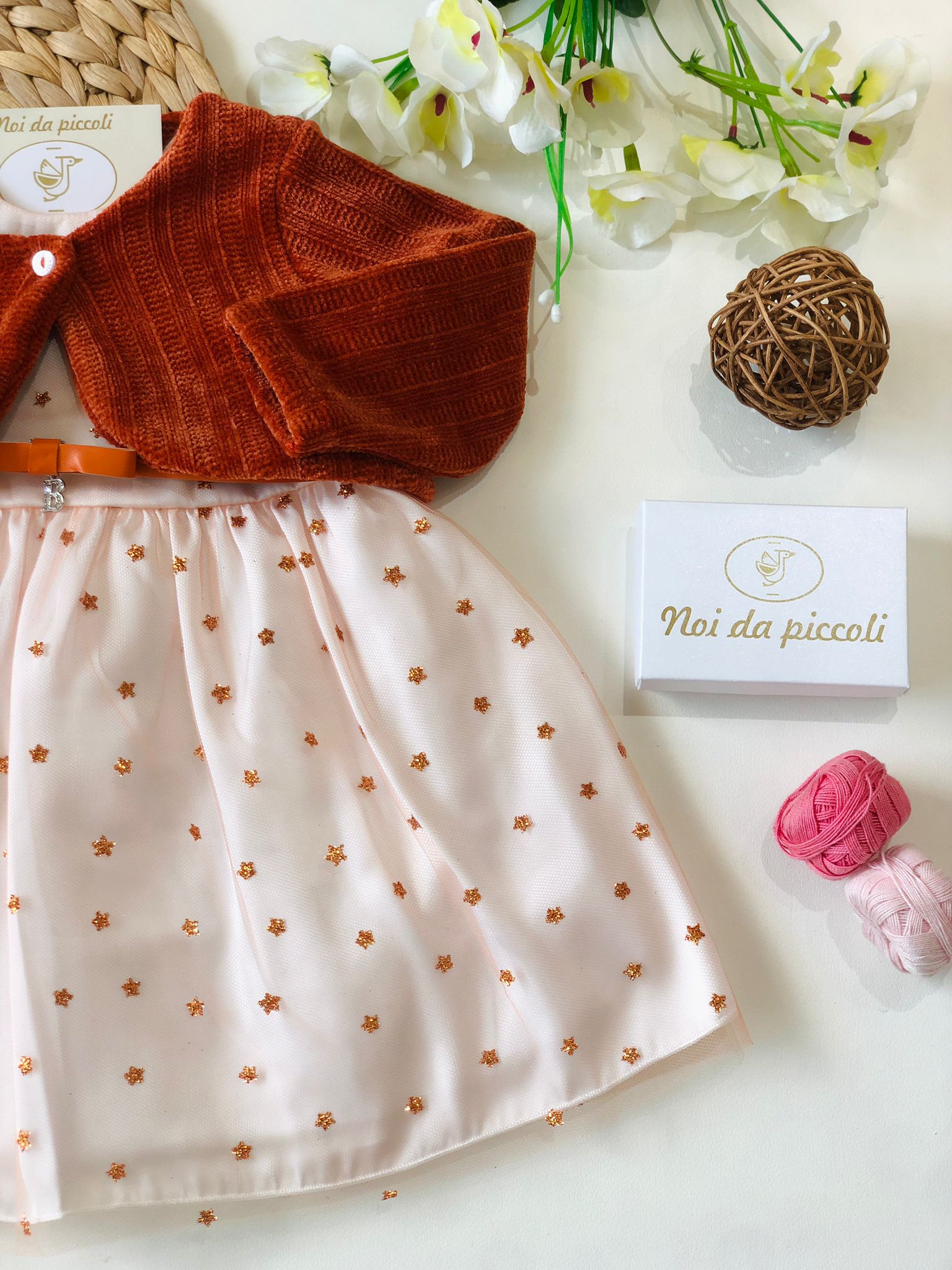 ABITINO IN TULLE ARANCIO - Noi da piccoli