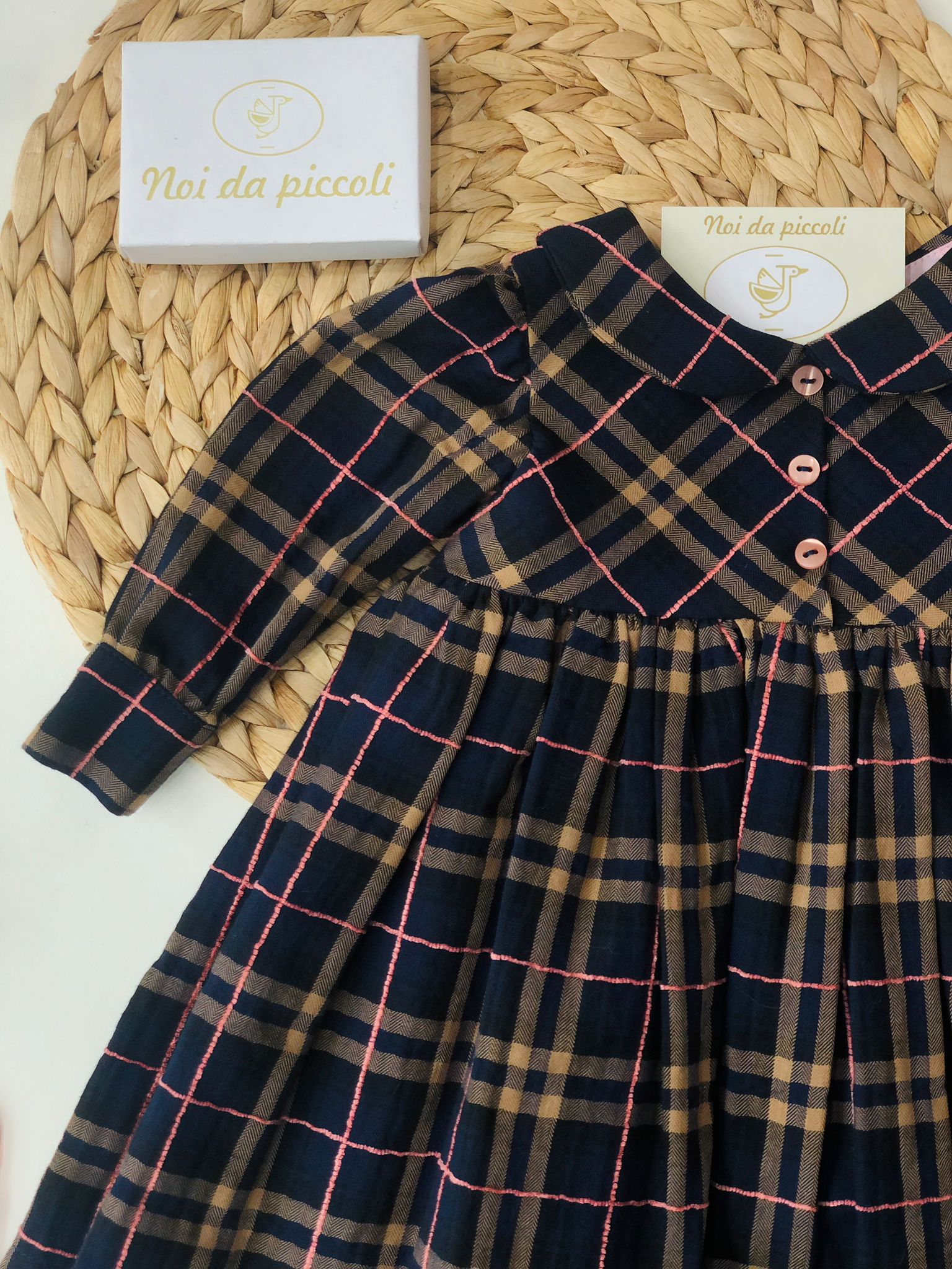 ABITINO QUADRI BLU E TERRA