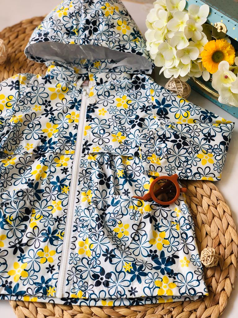 ANTIVENTO GIRL BIANCO GIALLO FIORI Noidapiccoli Noi da piccoli - Abbigliamento Neonato