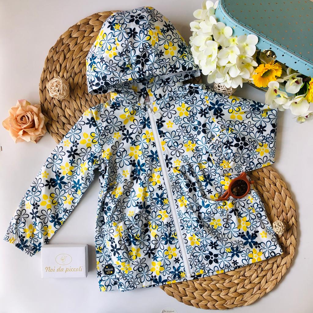ANTIVENTO GIRL BIANCO GIALLO FIORI Noidapiccoli Noi da piccoli - Abbigliamento Neonato