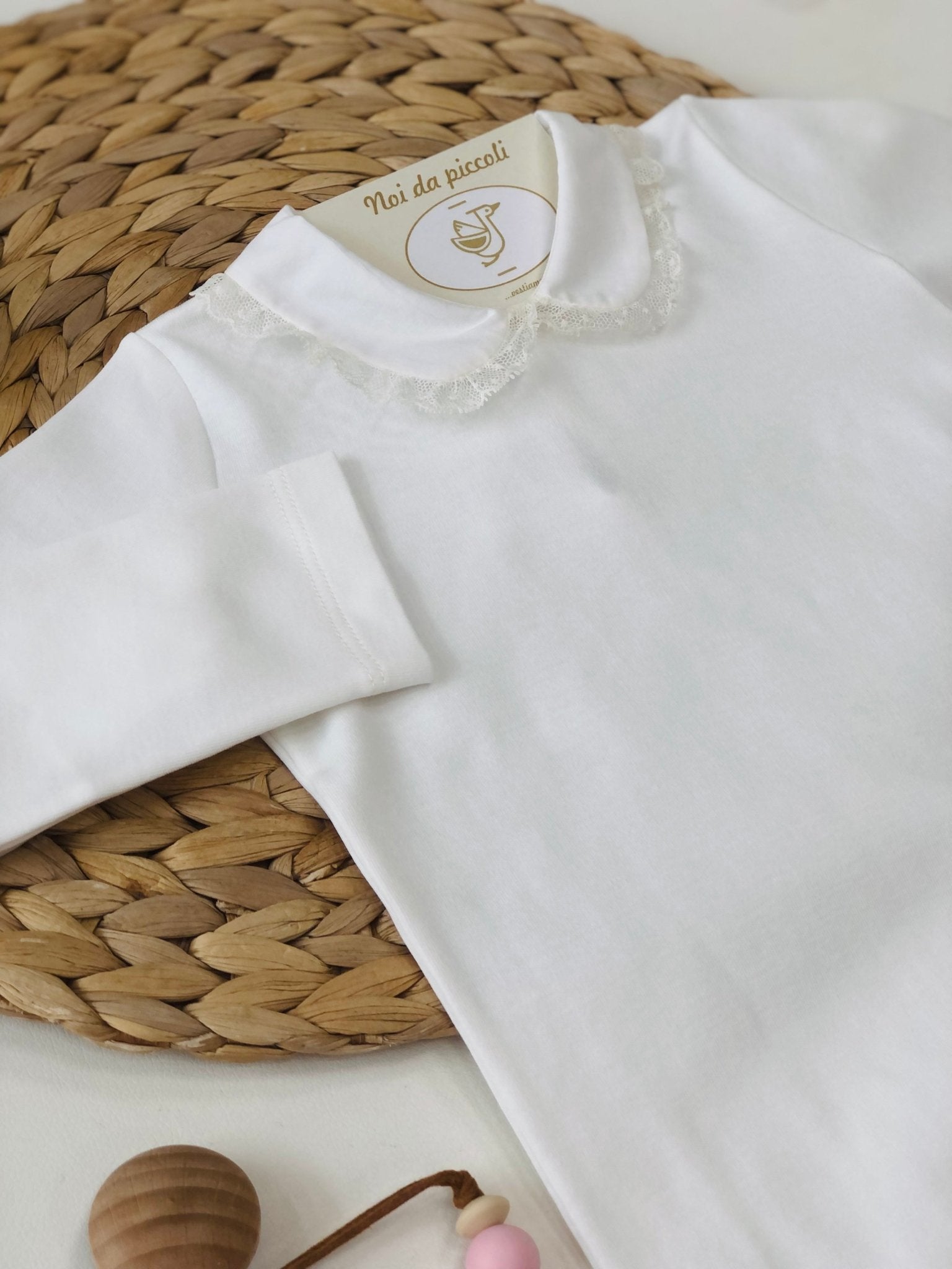 BODY PANNA MANICA LUNGA CON COLLETTO PANNA - Noi da piccoli