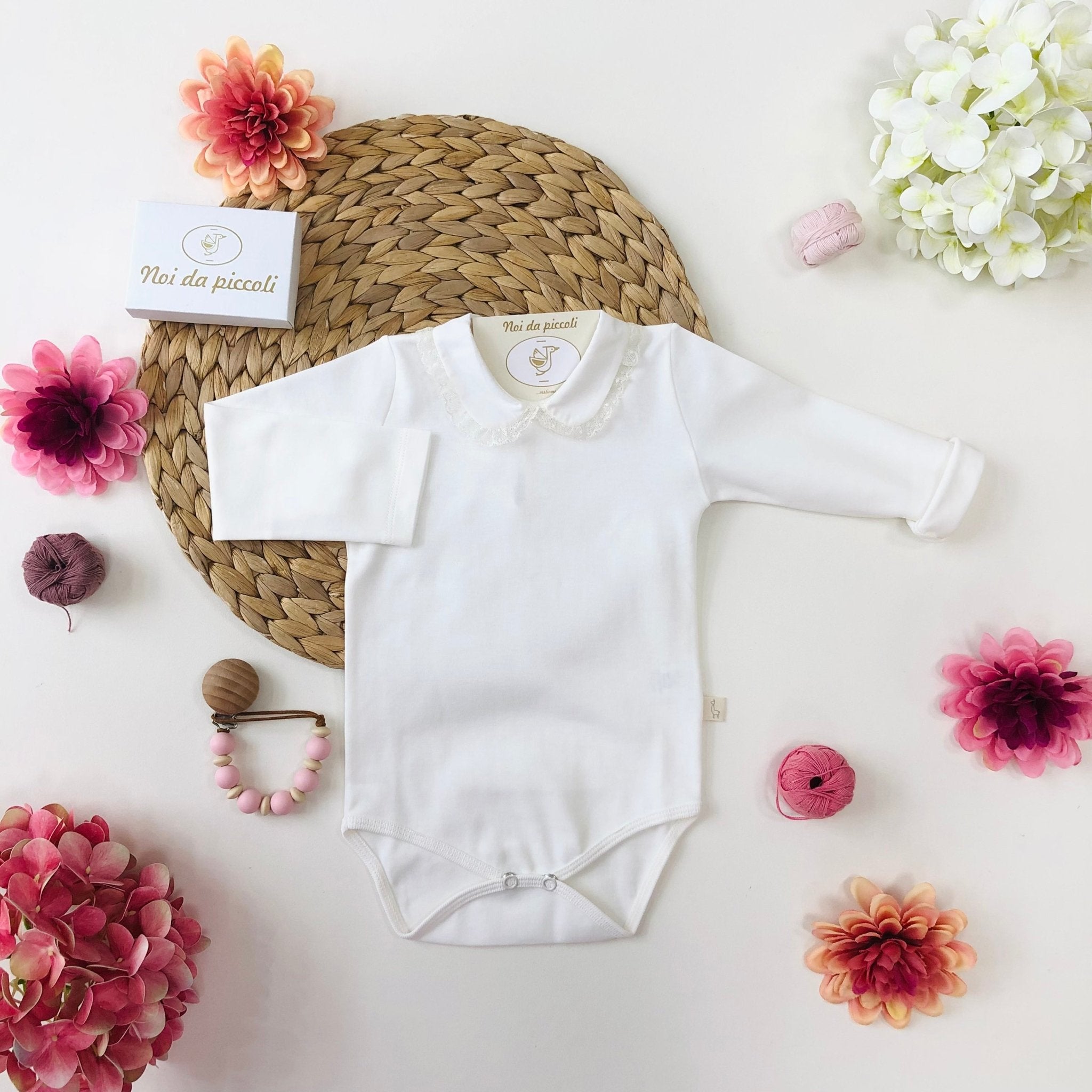 BODY PANNA MANICA LUNGA CON COLLETTO PANNA - Noi da piccoli