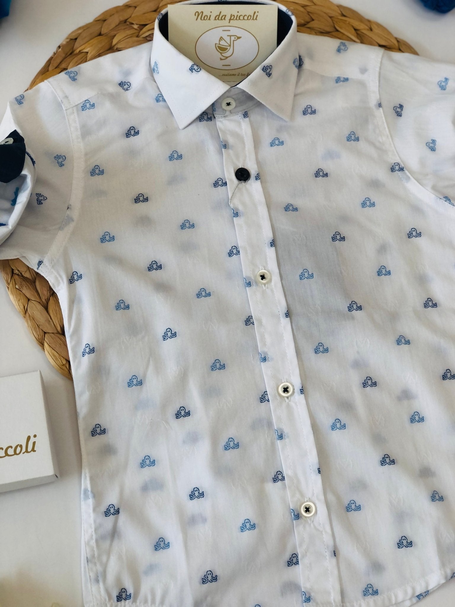 CAMICINA BIANCA SQUID - Noi da piccoli