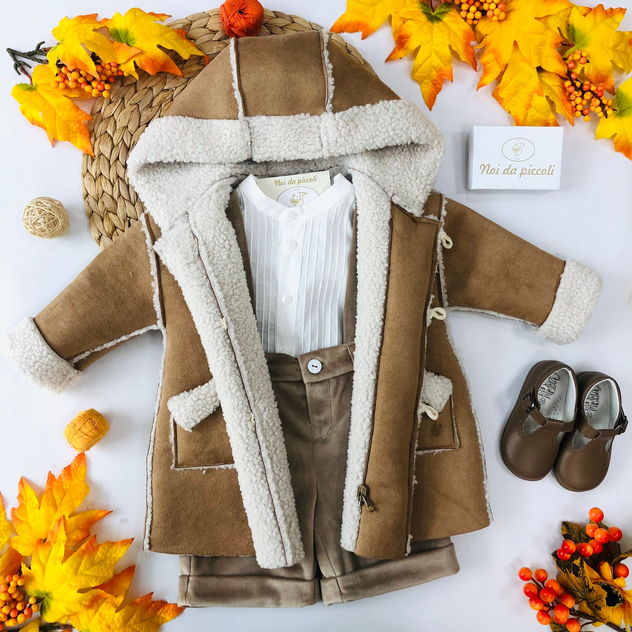 CAMICINA CON SALOPETTE BROWN BOY - Noi da piccoli