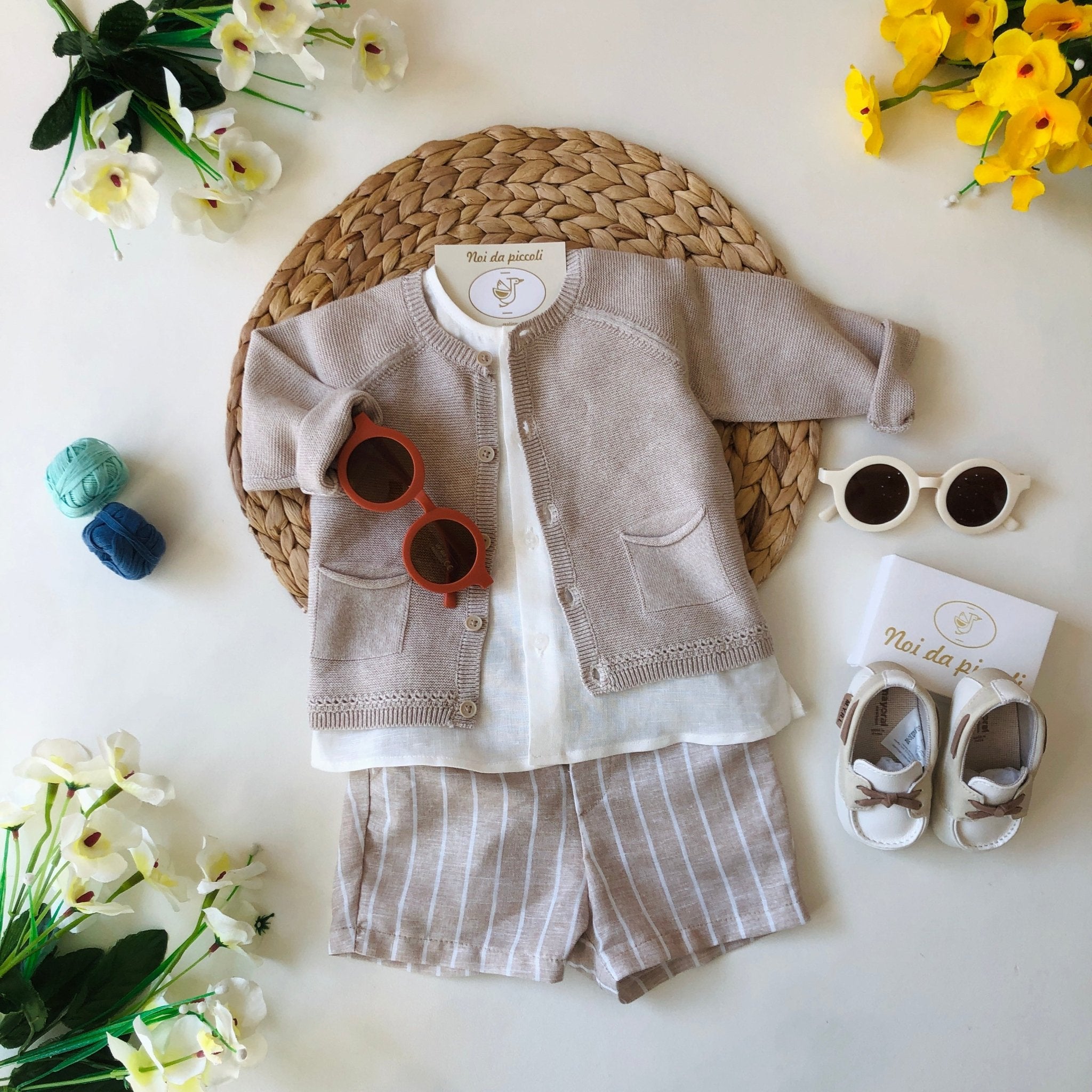 CAMICINA CON SHORT LINO - Noi da piccoli