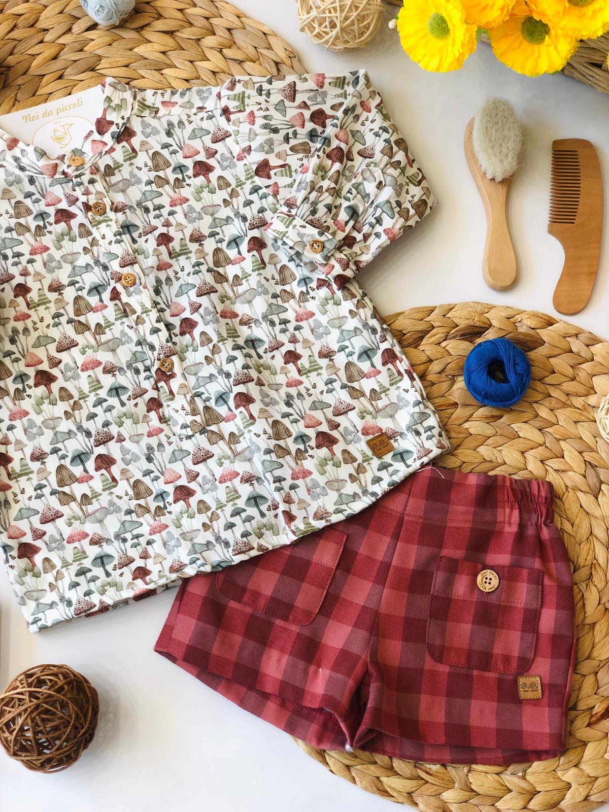 CAMICINA CON SHORTS FUNGHETTI - Noi da piccoli