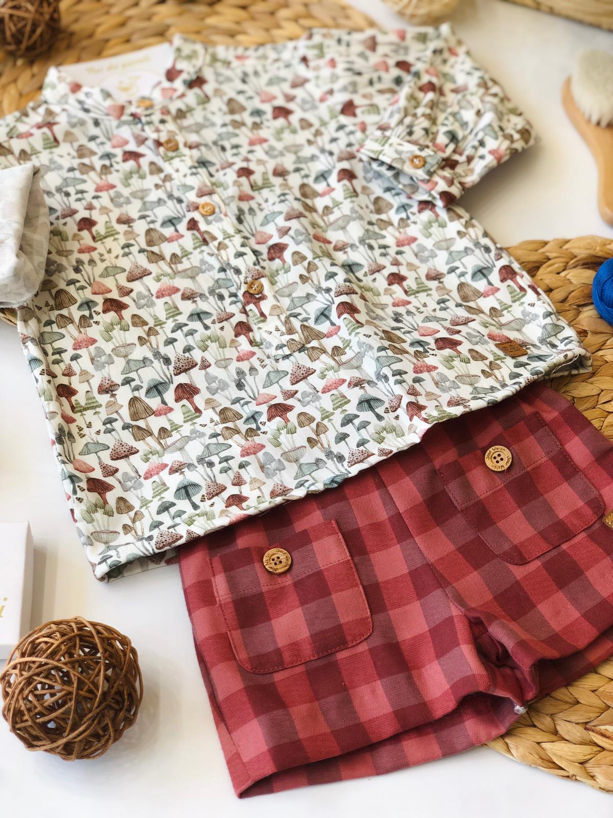 CAMICINA CON SHORTS FUNGHETTI - Noi da piccoli