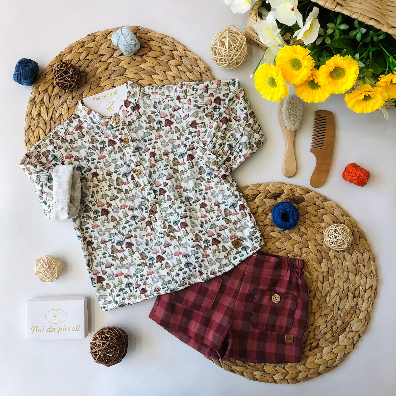 CAMICINA CON SHORTS FUNGHETTI - Noi da piccoli