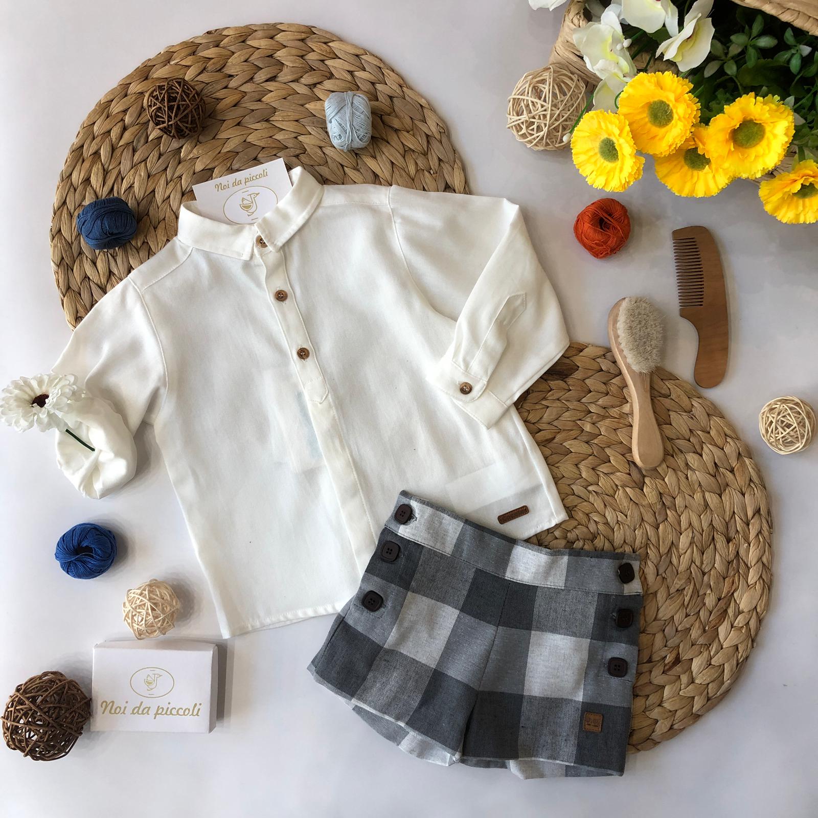 CAMICINA CON SHORTS QUADRI - Noi da piccoli